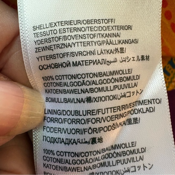 FARM RIO Colorful Scarf Print Swing Shirt Dress! NWOT! 3/4 Sleeve! COTTON. Large - Picture 9 of 14